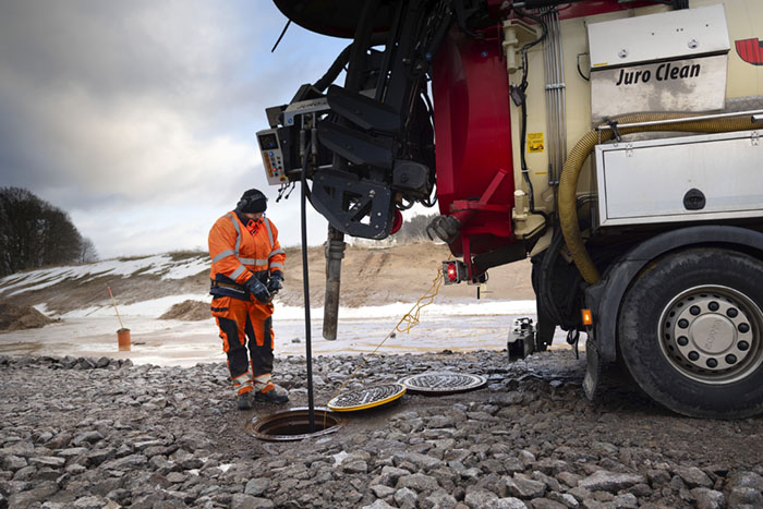 Nybesiktning av avloppsrör på Hedenstorp